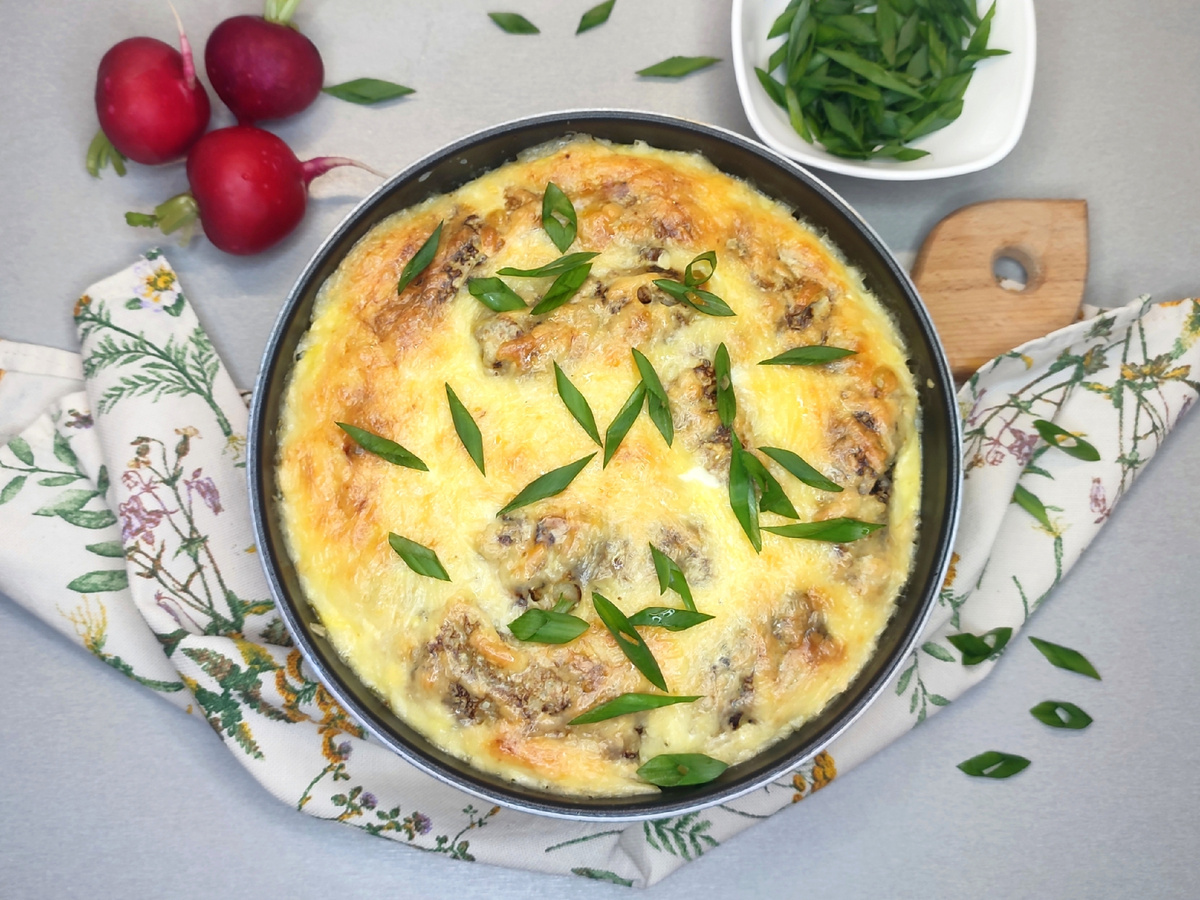 Блинная  запеканка. Фото автора