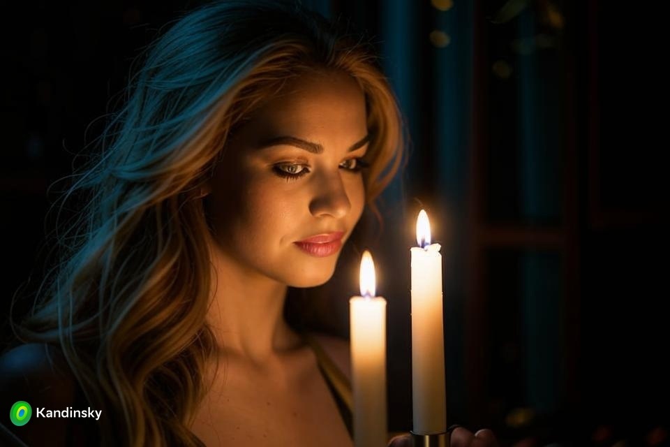 Вот такую красивую девушку  с шикарными волосами создал для меня Кандинский