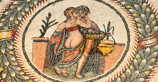 Фрагмент мозаики виллы дель Казале близ Пьяцца-Армерина