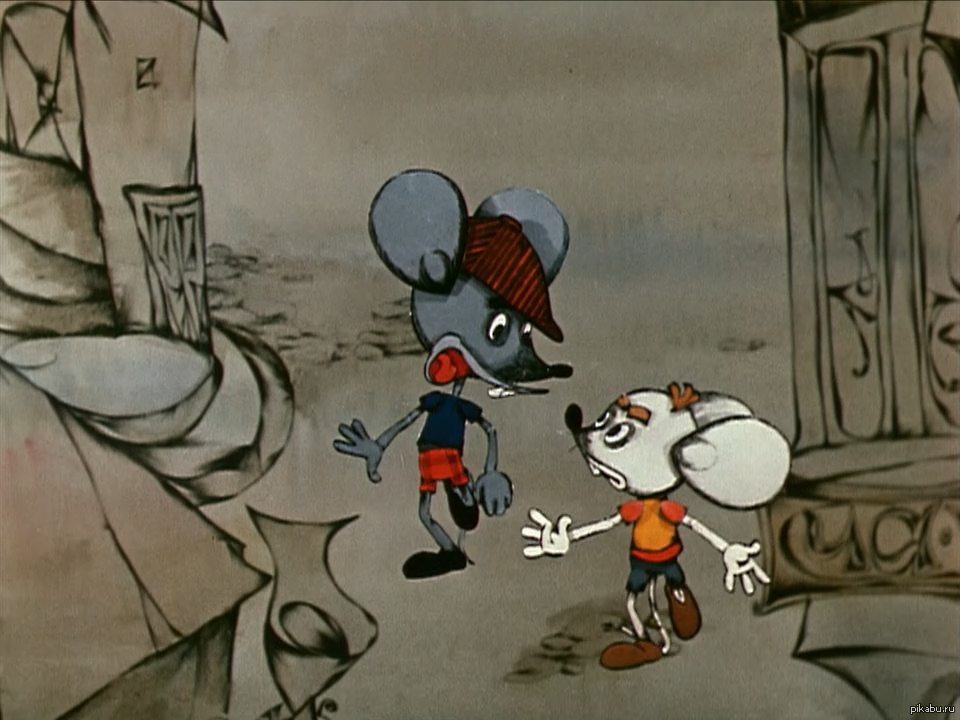 Кадр из советского мультфильма "Месть кота Леопольда"
