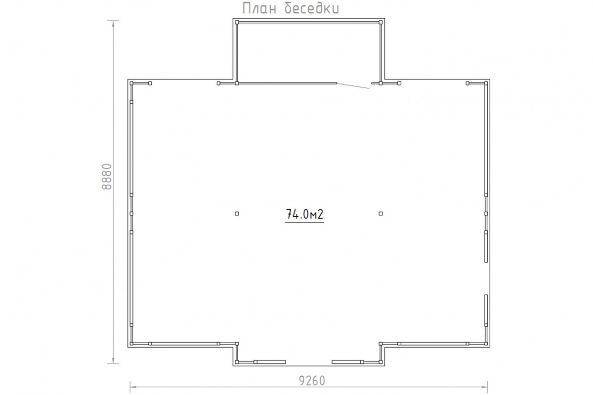План беседки "Пир"
