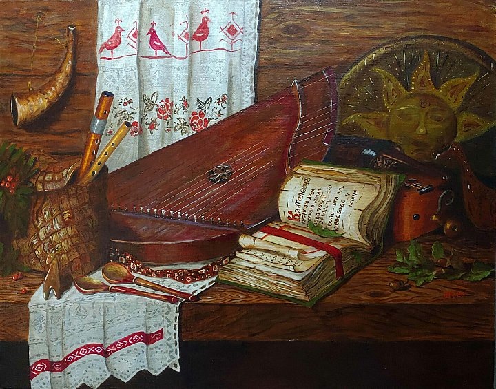 Что такое гусли и когда гусли впервые появились на Руси? (Картина: Марья Богомилова)