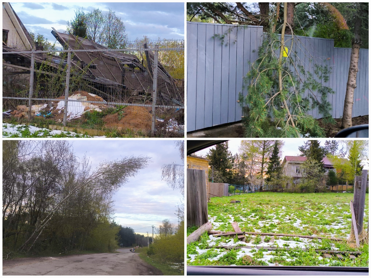 Последствия ненастья в Подмосковье