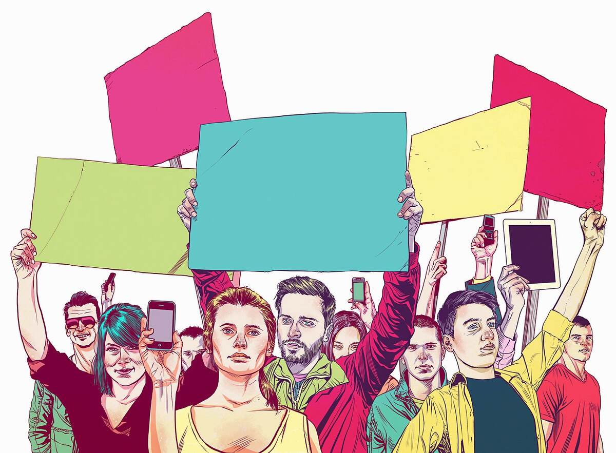 Лозунги могут быть почти любые…