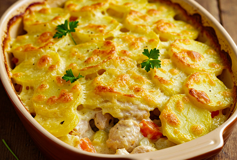 Сочная запеканка из куриной грудки (пошаговый рецепт)