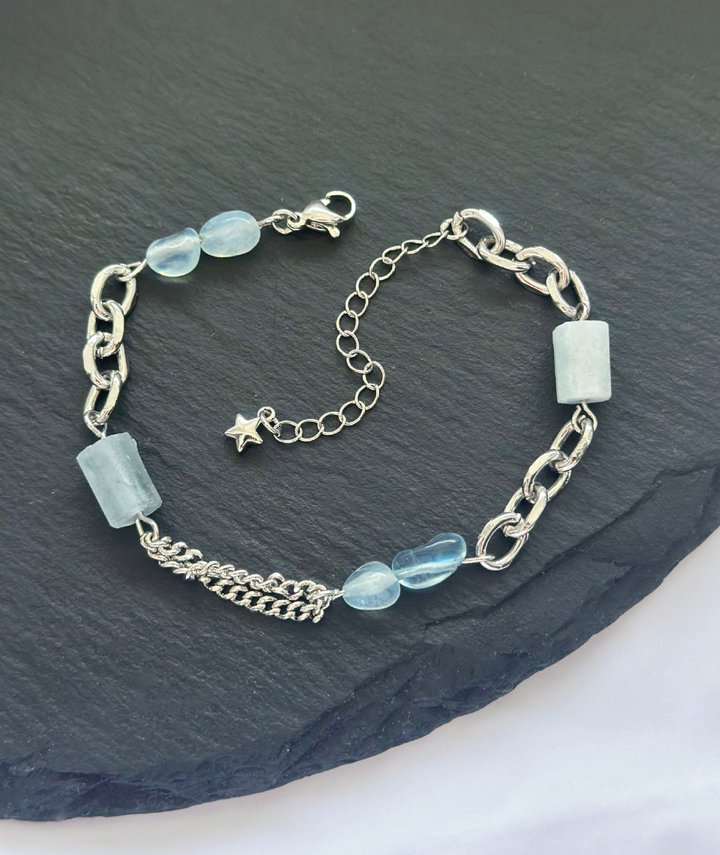 Браслет «Цепь аквамарина»