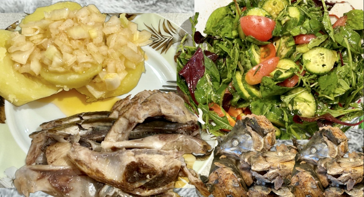 Не все любят так поесть! Обалденные головы лосося на ужин: вкусно просто сытно(а также горбуши кеты..)