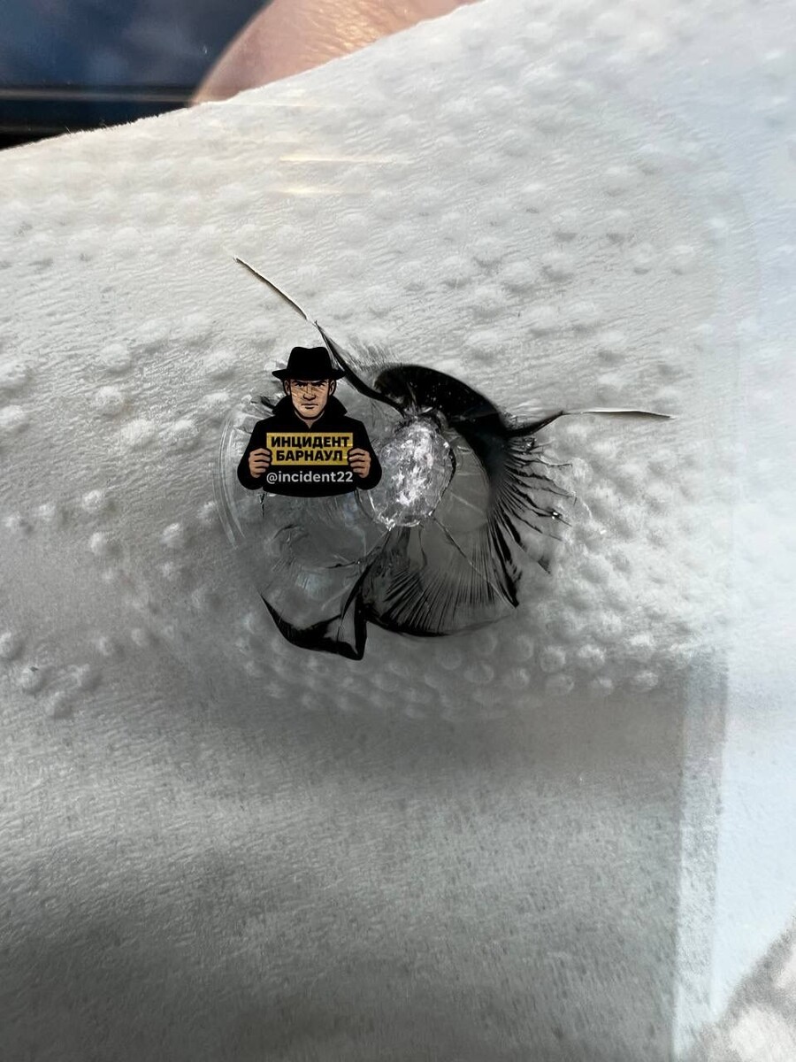    След от пули. Источник: "Инцидент Барнаул"