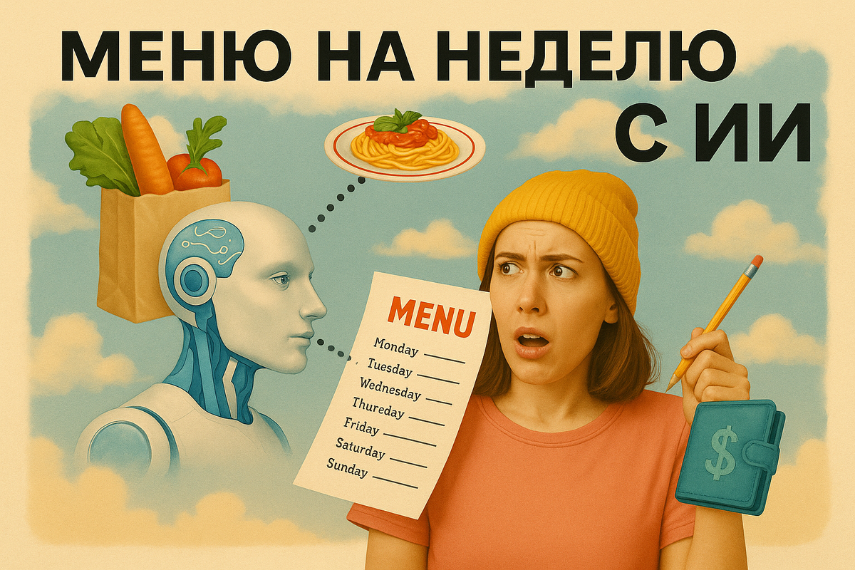 Нейросеть написала мне меню на неделю
