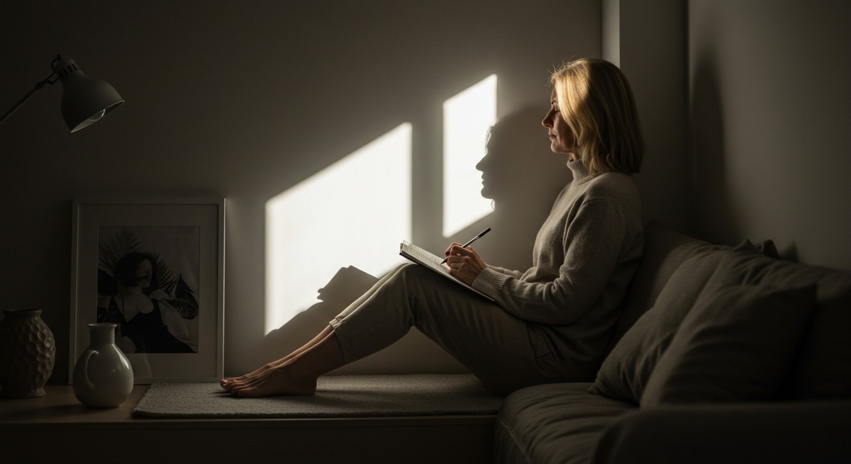 Она достаёт блокнот только когда никого нет дома