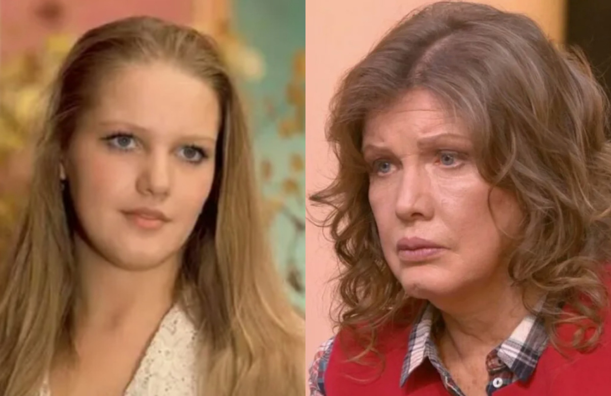 на фото Елена Проклова в молодости и сейчас
