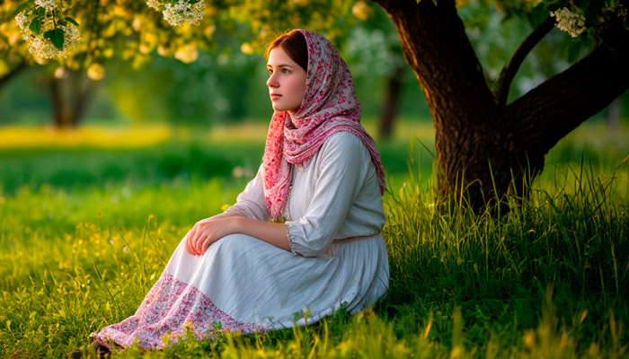 В эту пору («ляльное время») девушки водили хороводы и пели. Изображение: "Шедеврум"