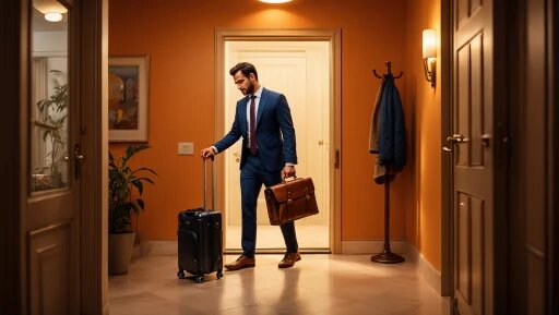 из командировки с чемоданами