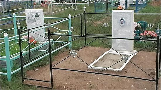 Марфа Георгиевна и дочь Анна в селе Денисовка