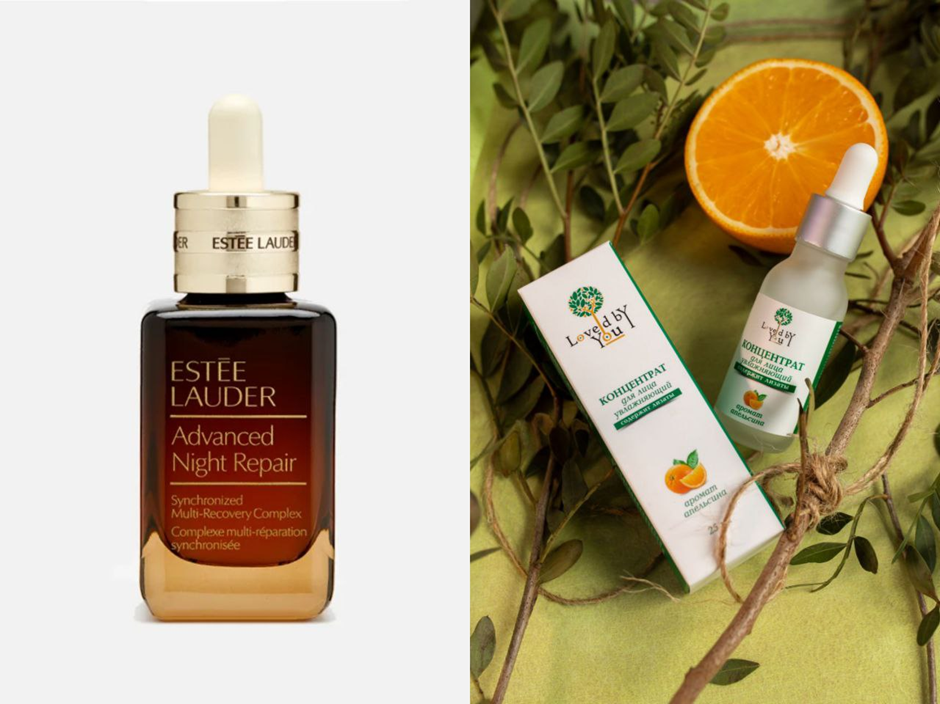 Хочу/могу. Сыворотка Loved by You с лизатами и гиалуроновой кислотой VS Estee Lauder advanced night repair synchronized multi-recovery complex