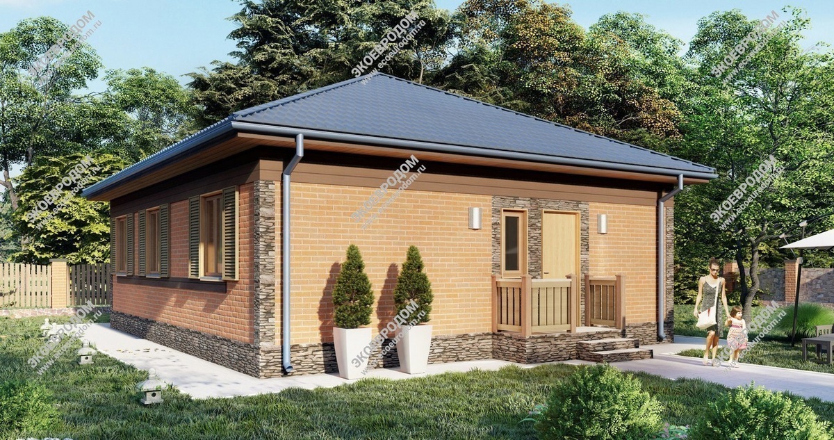  «Шахлово» — одноэтажный дом из СИП-панелей площадью 90,6 кв. м