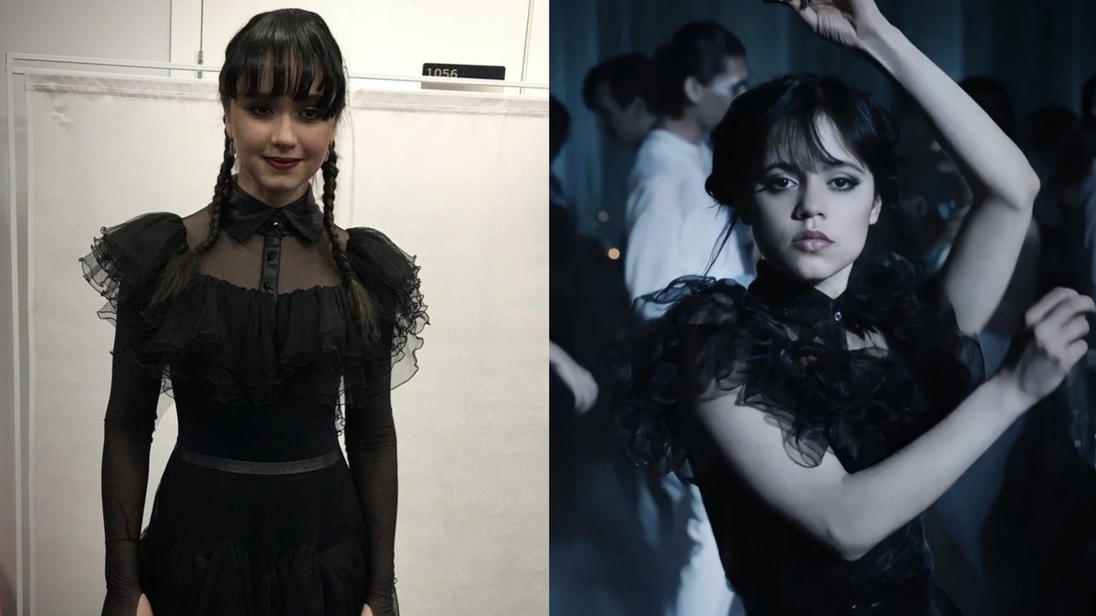 Камила Валиева и главная героиня сериала «Уэнсдей» - Дженна Ортега