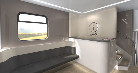 Холл вагона-бизнес-класса в проекте