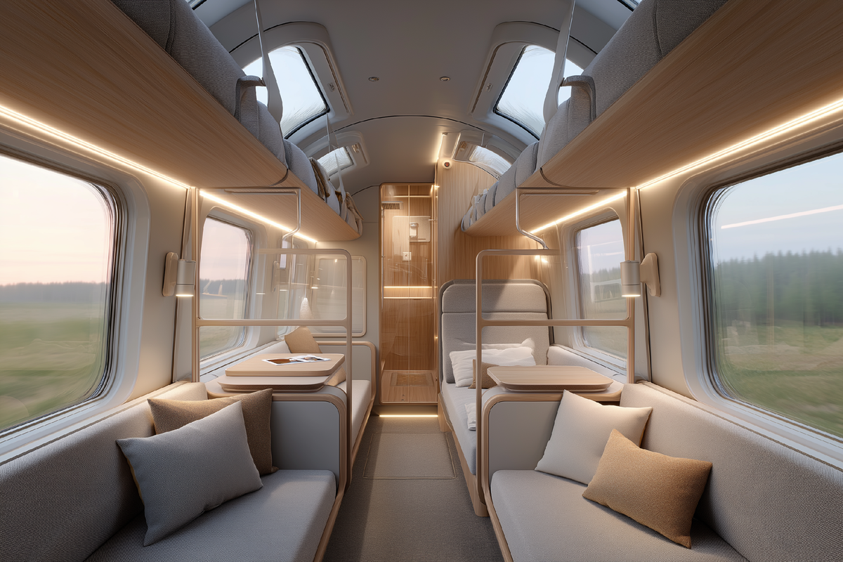 Когда-нибудь мы будем ездить на таких поездах. Визуализация идеи с помощью нейросети