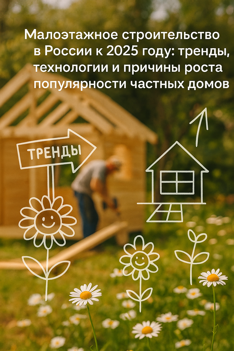    Малоэтажное строительство в России к 2025 году: тренды, технологии и причины роста популярности частных домов