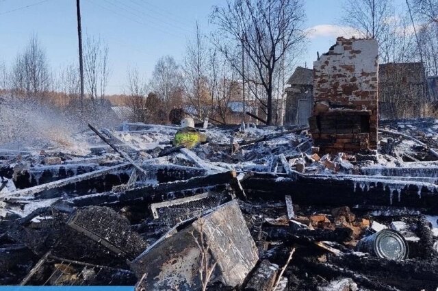   Фото: ГУ МЧС по республике Коми От летней кухни в селе Исанево ничего не осталось.