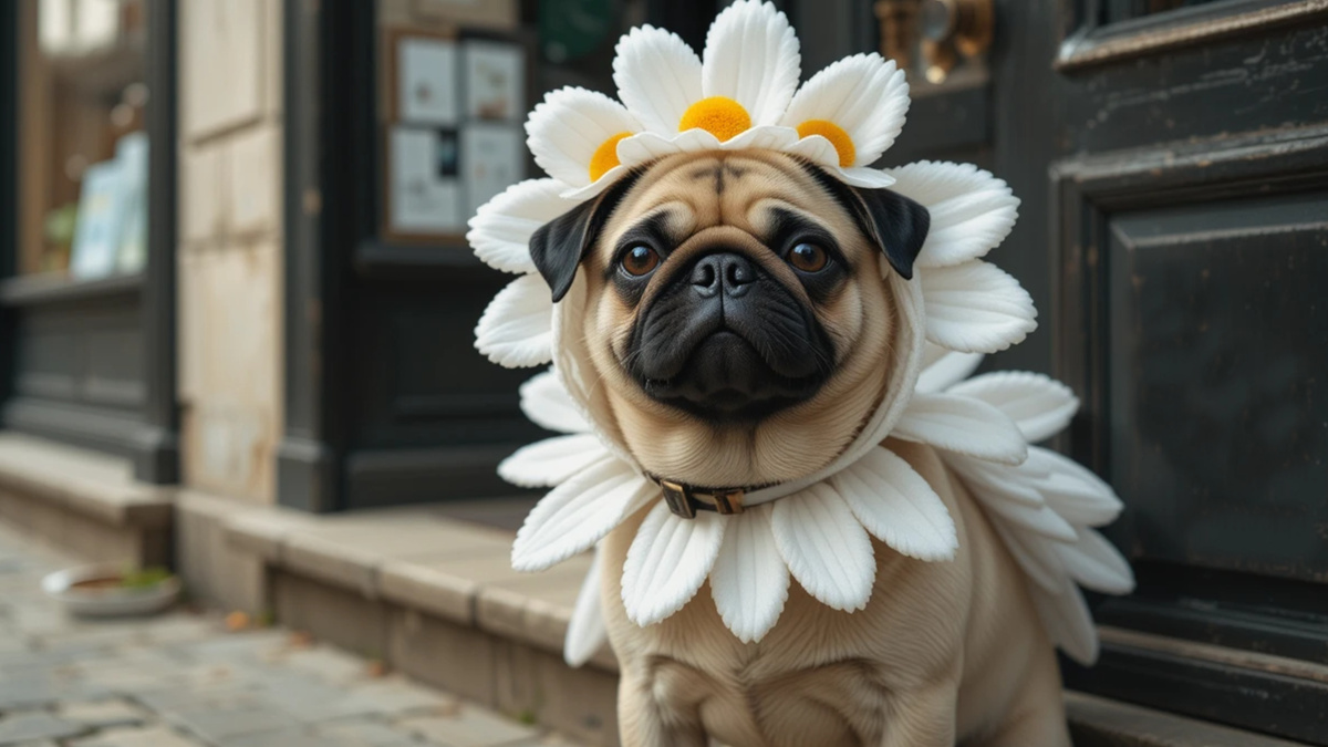 Мопс в костюме