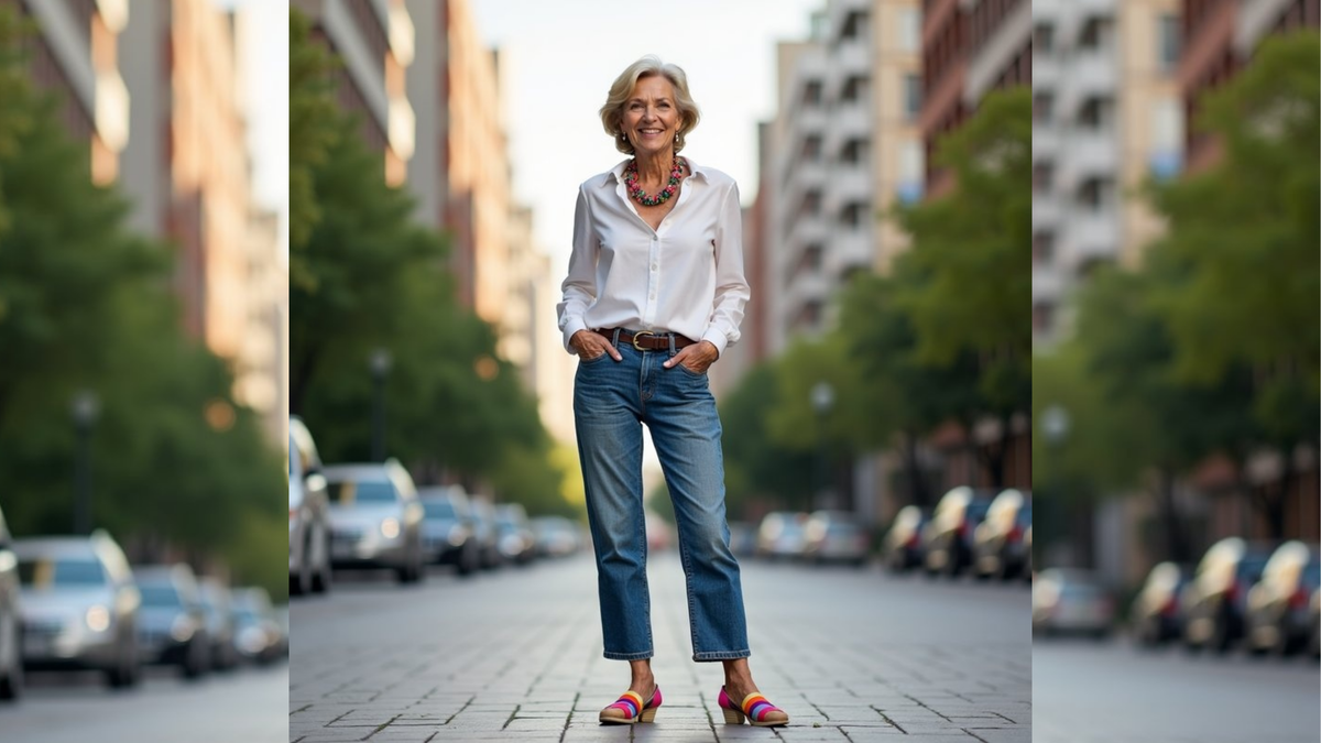 Галина, впервые купившая джинсы к юбилею