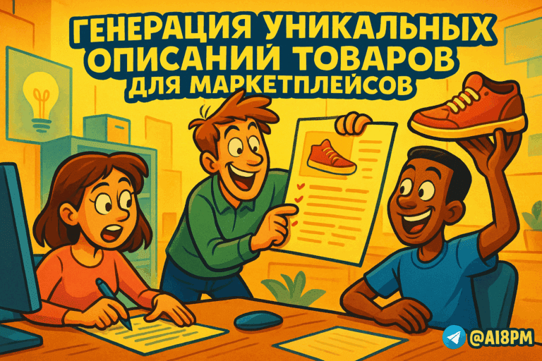    Хотите выделиться на маркетплейсе? Узнайте о генерации описаний AI и автоматизации для создания уникального контента в e-commerce! AI8PM