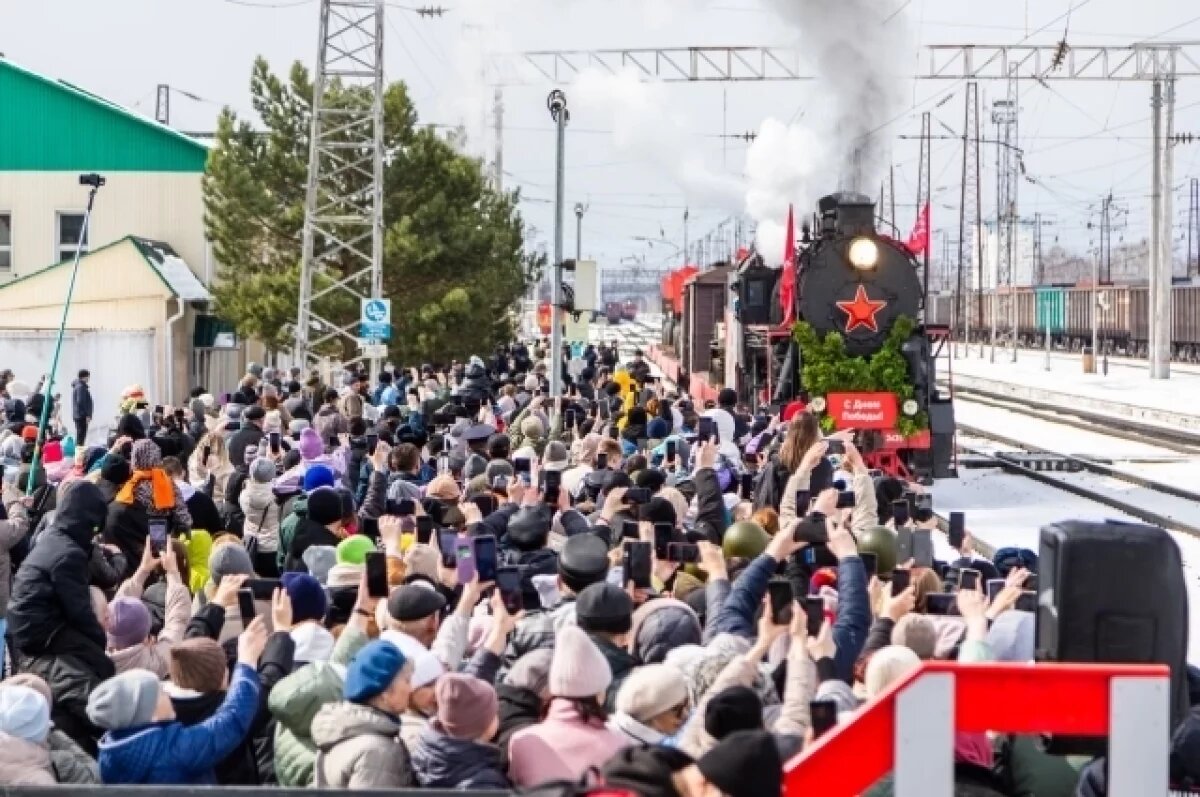    В Красноярск в полдень 5 мая на перрон ж/д вокзала прибудет Поезд Победы