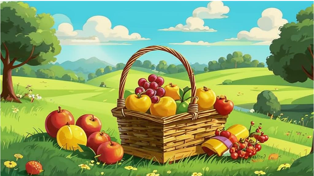 Пикник на природе. Изображение создано с помощью нейросети Кандинский