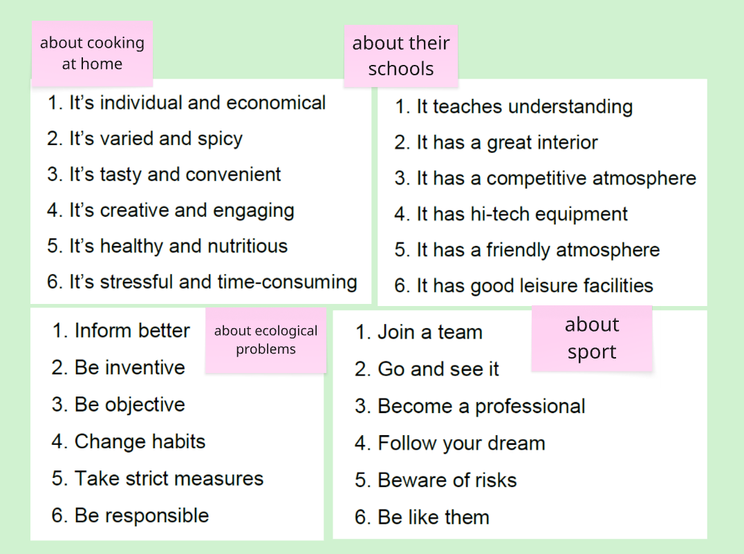 Задания на аудирование 2