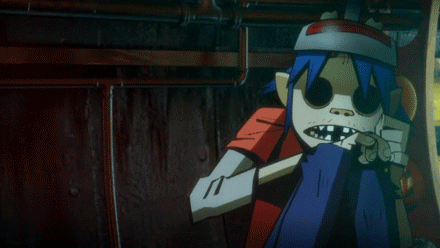 2-D в клипе On Melancholy Hill (2010)