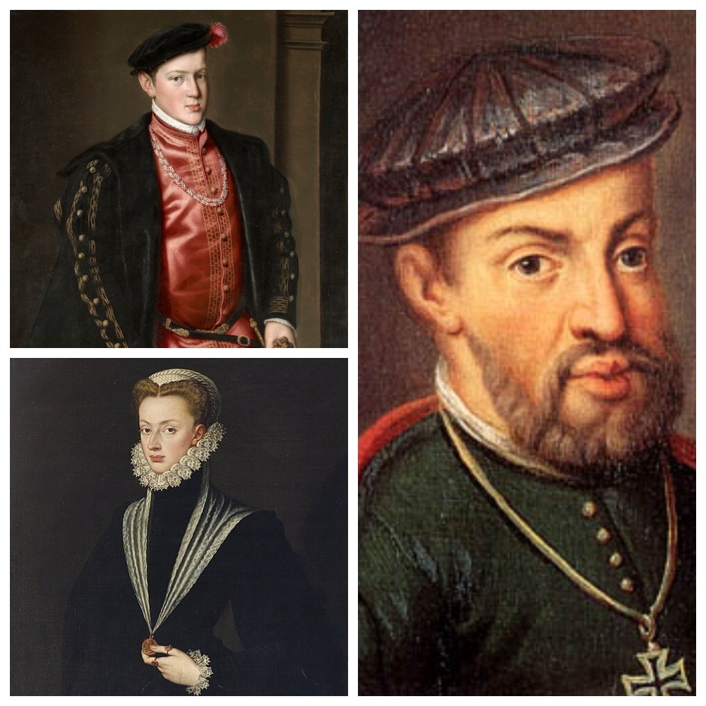 Жуан Мануэль Португальский и Хуана Испанская - родители Себастьяна I. Cправа - король Жуан III.