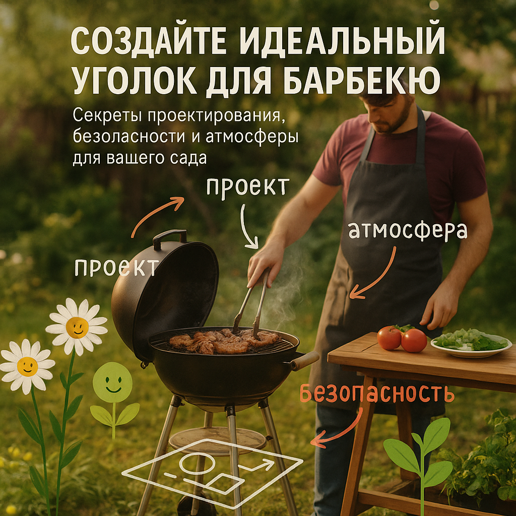    Создайте идеальный уголок для барбекю: секреты проектирования, безопасности и атмосферы для вашего сада
