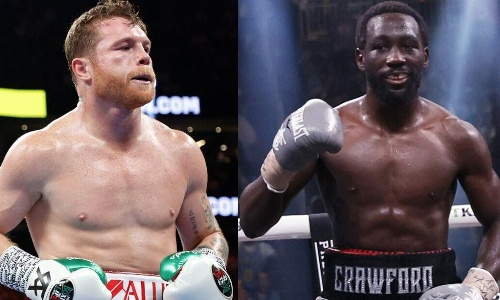 Канело (слева) и Теренс Кроуфорд