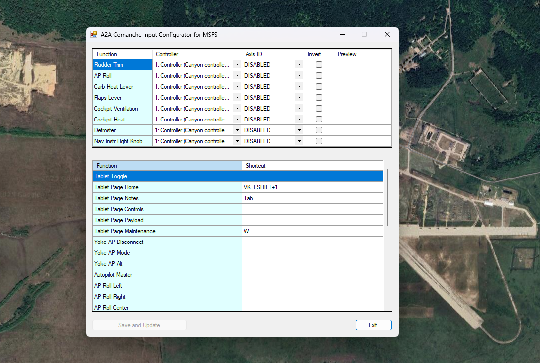 Интерфейс настройки горячих клавиш.