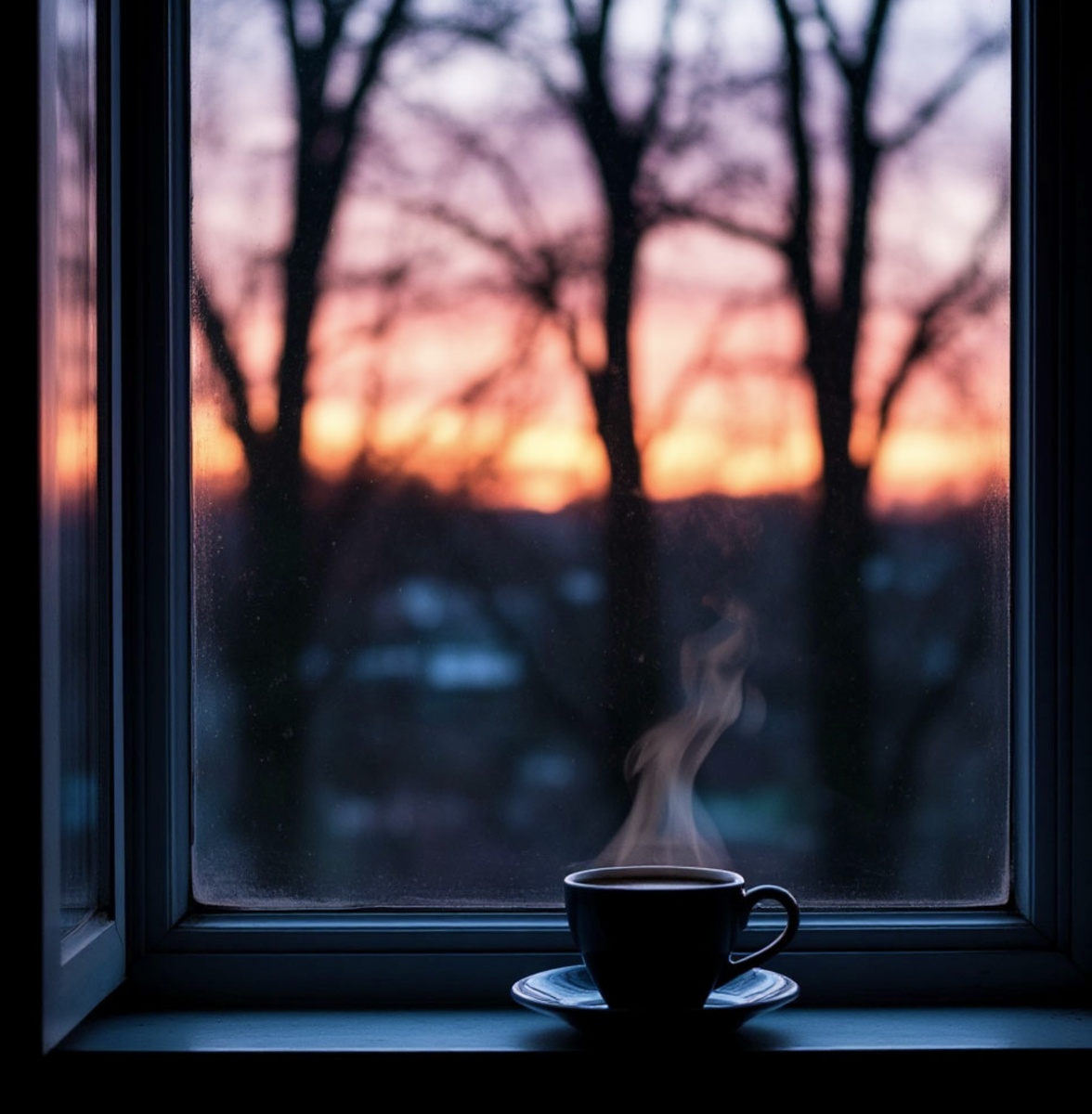 Тихий рассвет за окном, когда мир ещё спит
