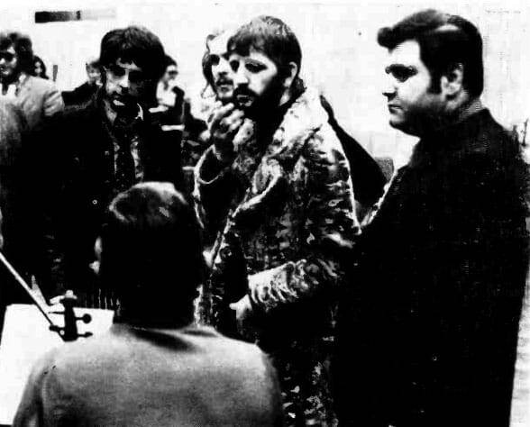 Ринго Старр, Фил Спектор и Пит Беннетт, 1 апреля 1970 г.
