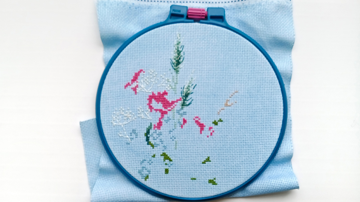 Тюльпаны и лилия, Чудесная игла (вышивка 2024 года)