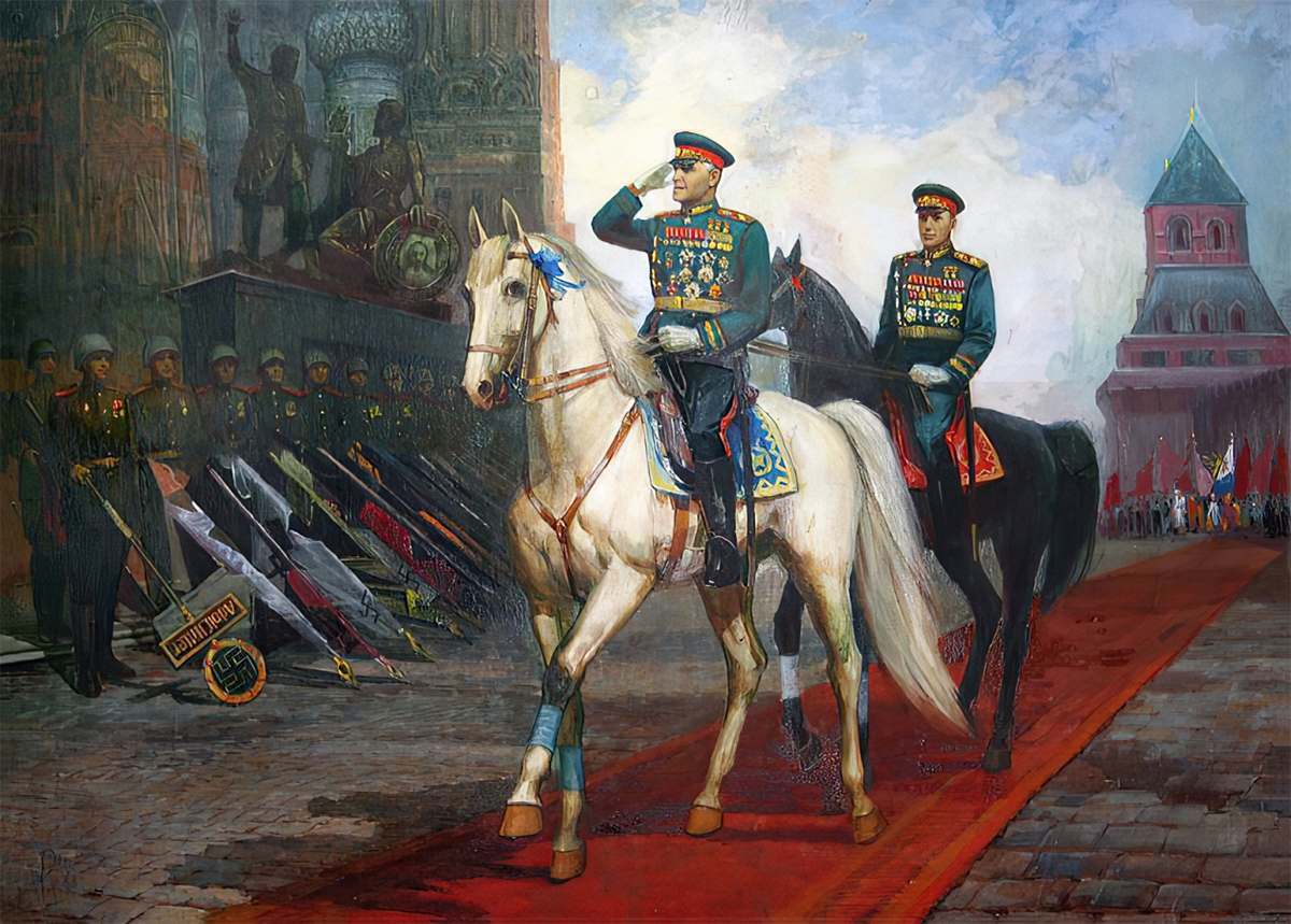 «Парад Победы, 1945 год», Резчиков, 1990-е гг., коллекция КМИИ.