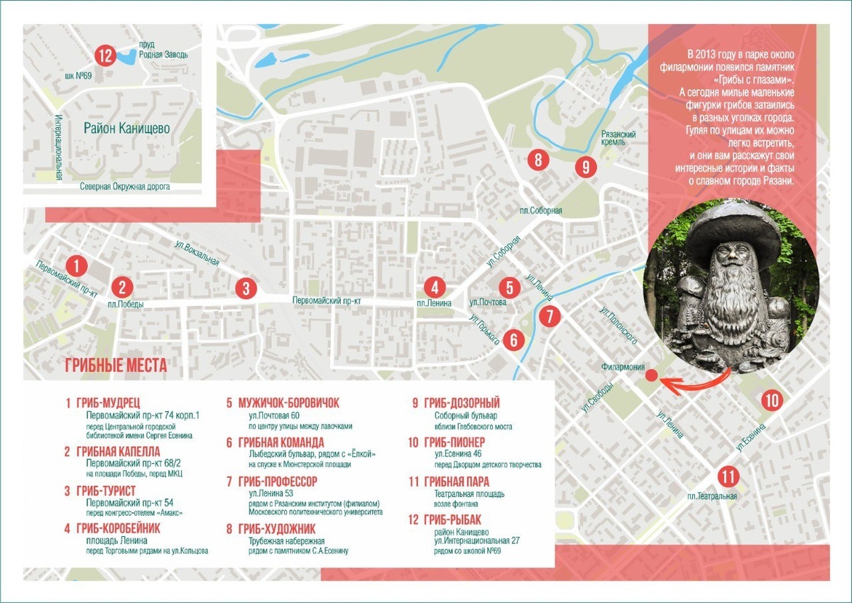 Карта грибов с глазами (из открытых источников сети интернет)