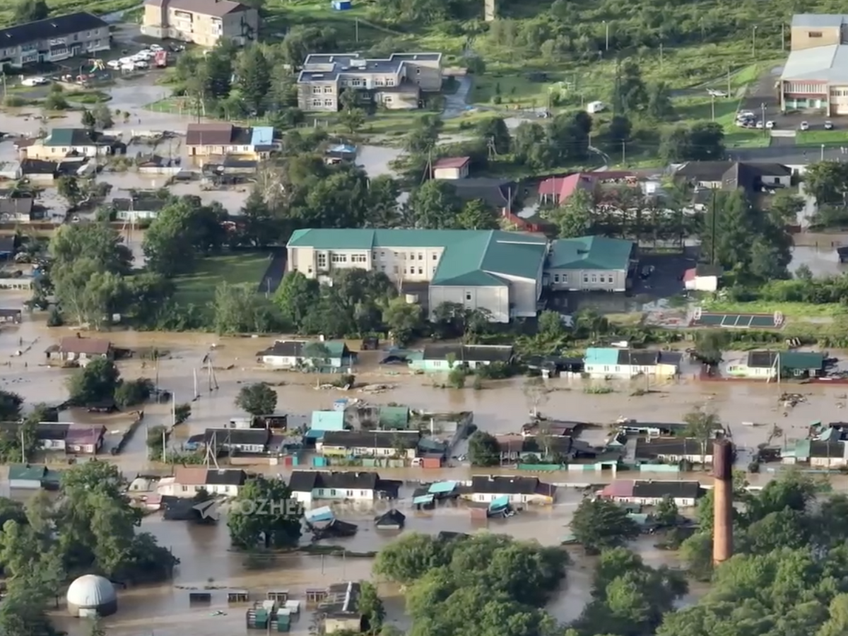    Подтопленный поселок в Приморье© Фото : пресс-служба губернатора Приморья