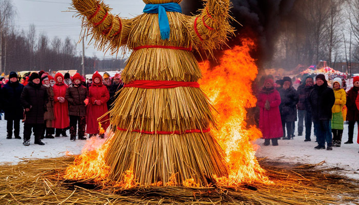 Как считалось, нечисть пытается помешать людям отметить Масленицу. Изображение: "Шедеврум"