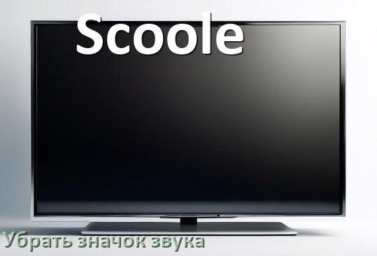 
Как в телевизоре Scoole убрать значок без звука