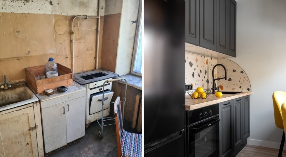 Хрущевка с микро-кухней: как поместить двухрядный гарнитур на 5 квадратных метрах