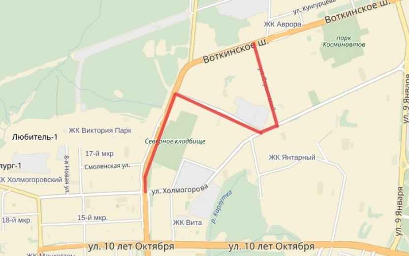    Четыре улицы перекроют в Ижевске 7 мая