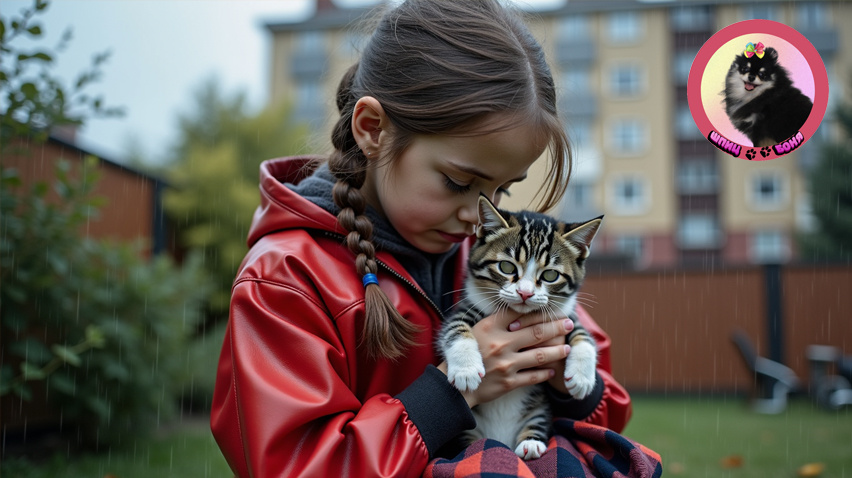 Слепого котенка хотели усыпить