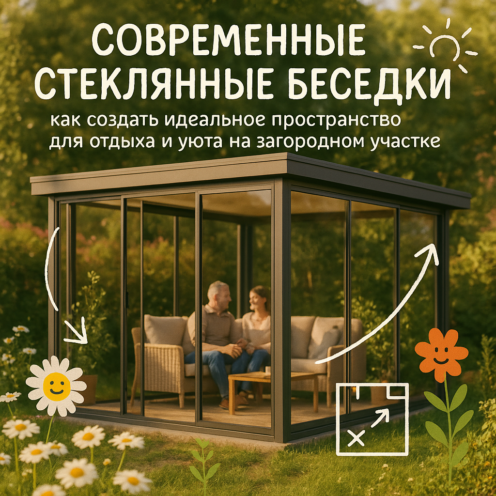    Современные стеклянные беседки: как создать идеальное пространство для отдыха и уюта на загородном участке