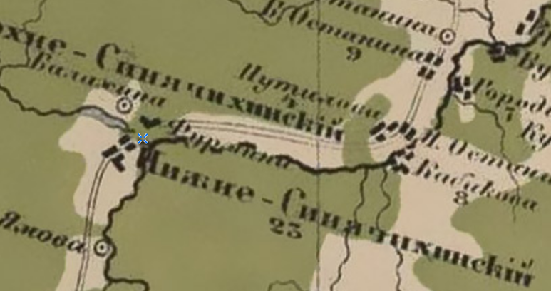 Фрагмент карты Стрельбицкого.