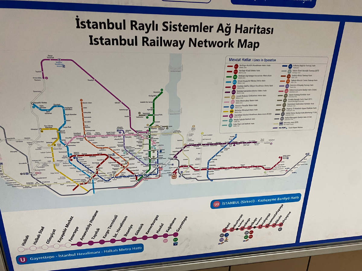 Карта стамбульского метро. Турция. Фото из личного архива 